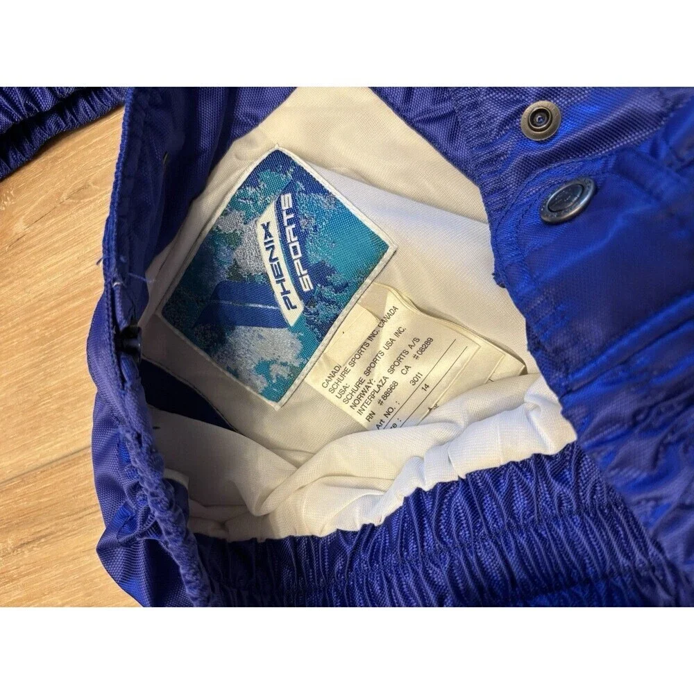 Y2K Vintage Phenix 90s Colorblock Two-Piece Ski Suit Jacket Girls Or Boys